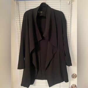 Women's Black Draped Cape Jacket